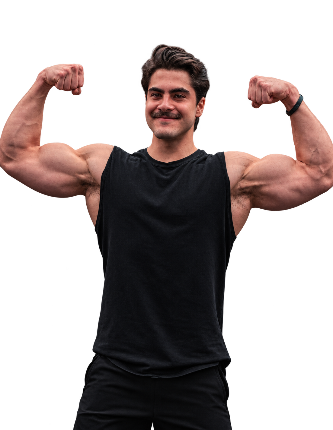 Alexandre Rao Filho, do Team Rao, com os braços flexionados